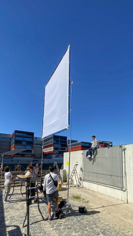 sun hazing in frankfurt, setup | jens ihnken fotograf in fankfurt 